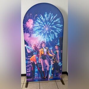 Kpop Demon Hunters Arch Backdrop Cover Size 6.6ft